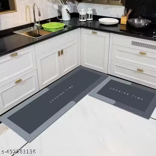2 Pcs Kitchen Mats - Waterproof Memory Foam Standing Desk Floor Mat Non Slip Kitchen Rugs, Comfort Runner Rug Floor Mat Carpets For Kitchen Home Office, Sink & Laundry(120 * 40 cm, 40 * 60 cm)