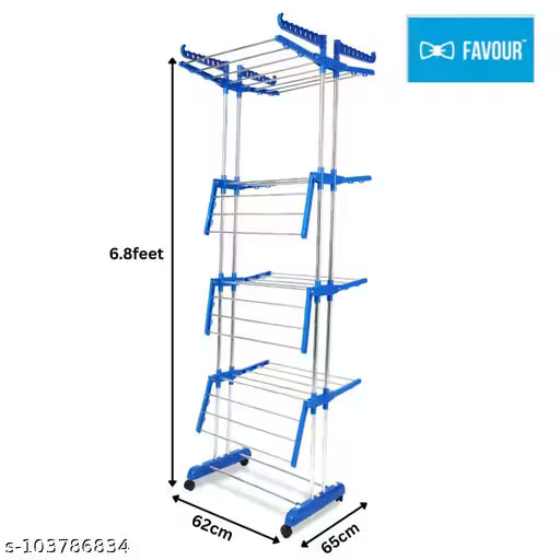 FAVOUR 365 DAYS STEEL FLOOR 4 LAYER CLOTH DRYING STAND Drying Racks
