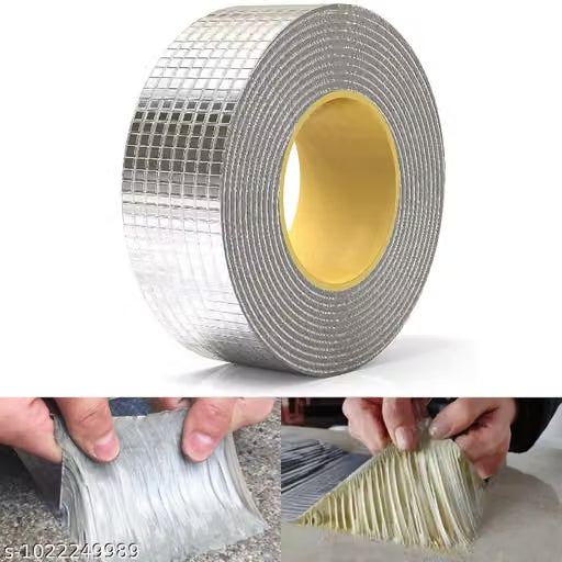 Super Strong Adhesive Waterproof Permanent Repair Aluminum Butyl Tape Rubber Foil Suitable for Roof Leak, surface Crack, Window Sill Gap, Boat Sealing, Home Renovation