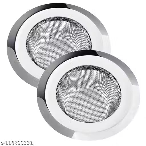 Spinfluencs Stainless Steel Sink Jali Kitchen Drain Basin Basket Filter Stopper Drainer/Jali (Pack Of-02)