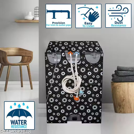 Fully Automatic Top Load Washing Machine Cover for 6 kg, 6.2 Kg, 6.5 Kg, 7 Kg (58 X 58 X 89 Cms), Waterproof & Dustproof Polyester