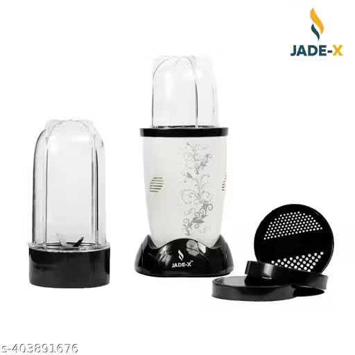 JADE-X MINI HIGH SPEED MIXER Nutri Hand Blender | mini mixer grinder |nutri blender mixer grinder |nutri blender|nutri mixer grinde|22000 RPM 400-Watt | Kitchen Blender Machine Mixer Grinder | Blender Juicer | Stainless Steel Blades | 2 Unbreakable Jars|