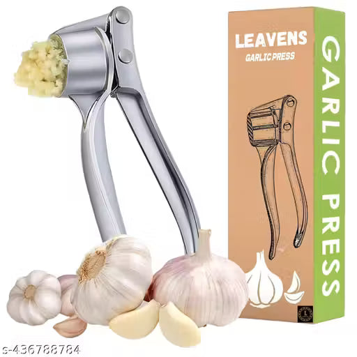 Garlic Crusher Presser Garlic Press Manual Garlic Mincer Stainless Steel Garlic Cutter Chopper,Hand Press Garlic Crusher and Chopper, Mincer Cutter for Garlic for Kitchen