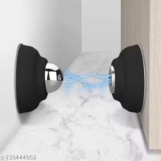 Heavy Duty Magnetic Door Stopper Kit | No Drill Wall & Floor Mount | Adjustable Silicone Door Stopper Set | Windproof, Anti-Collision & Wall Protector for Home