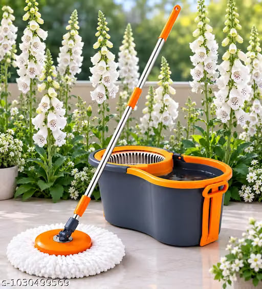 Mops with Bucket Mop set with 2 Absorber mop with bucket for floor cleaning, mop for floor cleaning, mop, spin mop, pocha for home improvement cleaning supplies floor cleaning Mop stick Set Spin