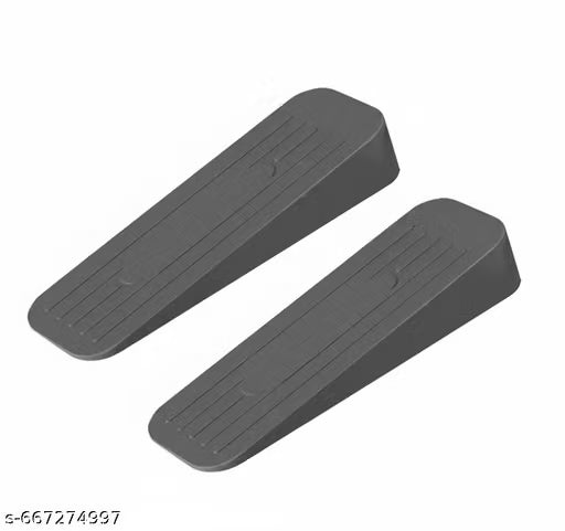 Heavy Duty Non Slip Rubber Door Stoppers with Door full Gripping work of any Surface for Home, Offices, Warehouses & Classroom Door Bottom Sealing (Pack of 2, Grey)