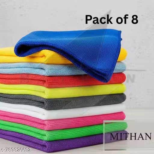 350 Gsm Microfiber Cloth - Pack of 8... Random Colours.micro towel, car washing cloth, microfibre cleaning cloth,