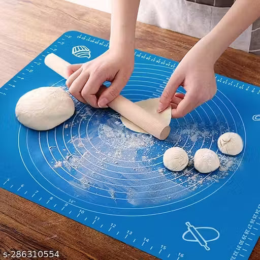 Non-Stick Silicone Reusable Pastry Fondant Dough Roti Chapati Rolling Baking Sheet Mat (40*50cm)