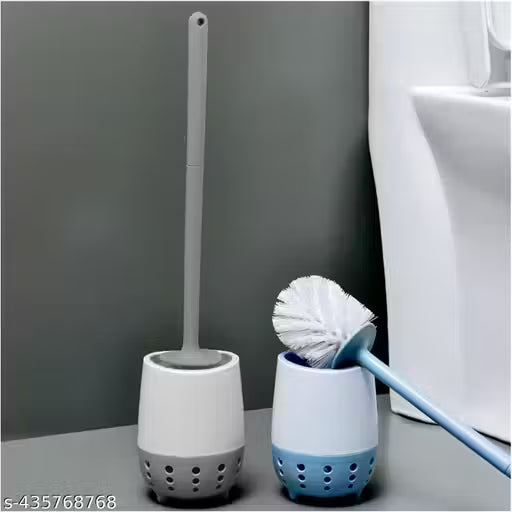 Toilet Brush and Holder Toilet Bowl Cleaner Set Upgraded Modern Design with Soft Bristle Silicone_1 Pcs(Random Color).