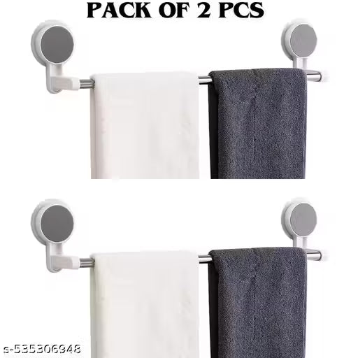 Pack Of 2 Pcs Stainless Steel Wall Mounted Self Adhesive Magic Sticker Towel Napkin Holder Bar For Bathroom And Kitchen
