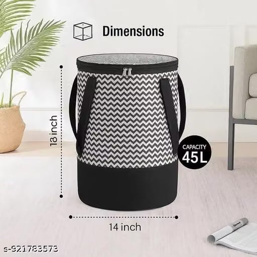 Waji Va 50 L Large Capacity – Clothes, Toys, Books, Foldable & Lightweight – Easy to store, Durable Fabric + Strong Handles, Zipper Closure for Dust Protection, Bright Colors – Perfect for Kids’ Room