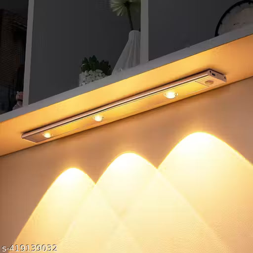 ABFASHION Under Cabinet Lights LED Motion Sensor Indoor, USB Rechargeable ,3 Light Modes Stepless Dimming Hill Light, 6500K Night Light for Closet Cabinet Kitchen Wardrobe (15.74in/40cm)