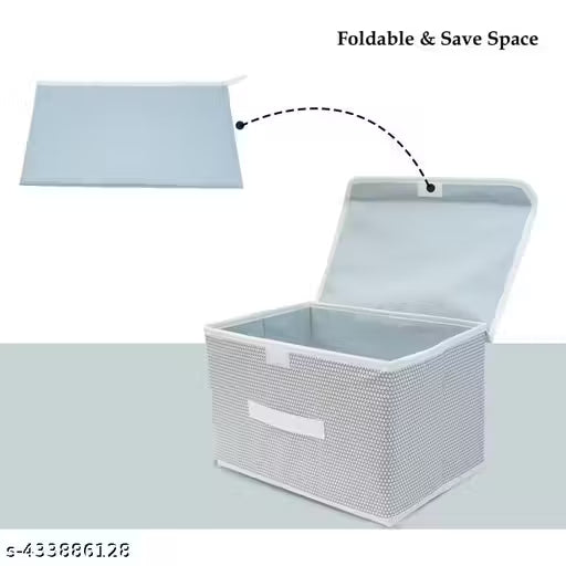 Foldable Garments Organizer / Set of 2 (Big Size) for Storing Clothes, Books, Toys and Other Essential Items
